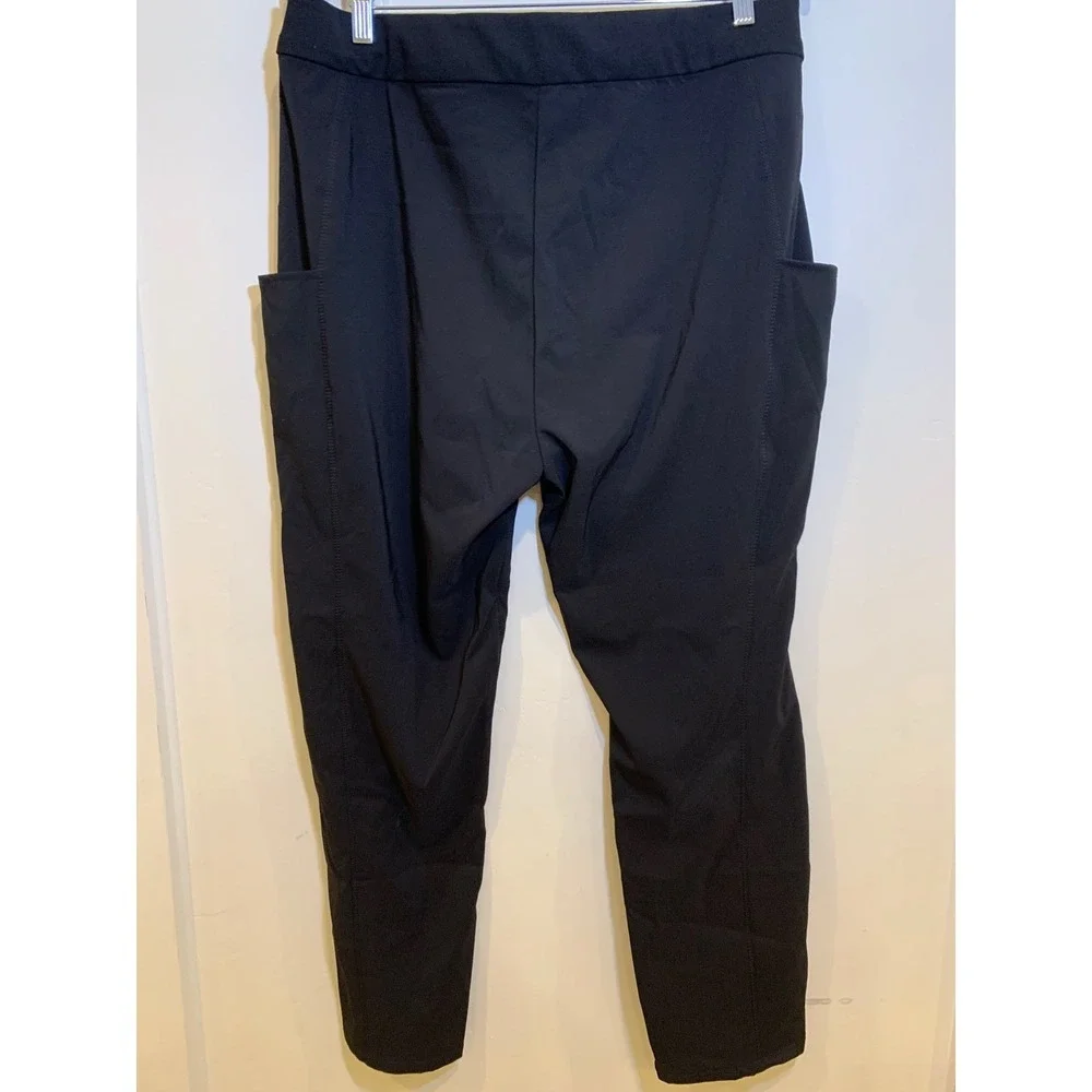 NWT Slim Leg Pull-On Pant XL Black Stretch Quiet Luxury Professional Womens work - Picture 2 of 10